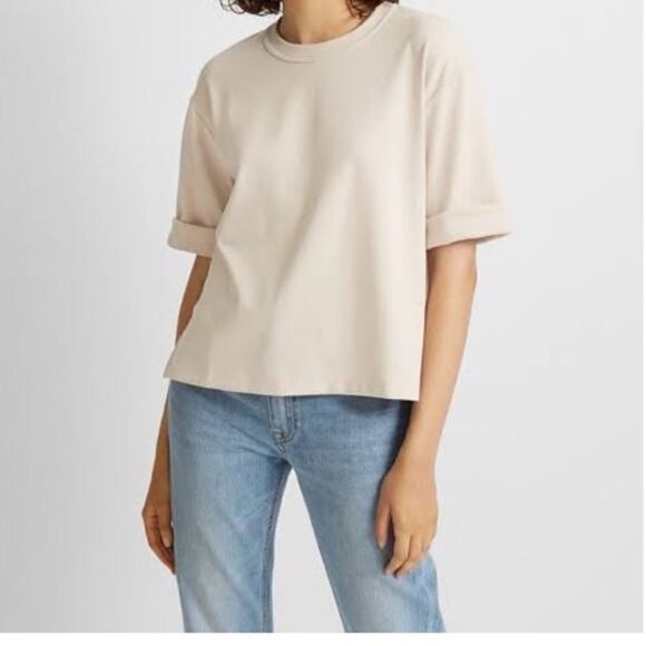 CLUB MONACO
Side Slit Top With Hi-Lo Hem- Beige - Picture 5 of 7